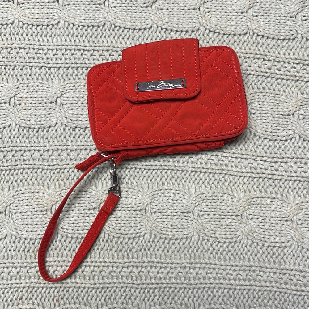 Vera Bradley red wristlet card holder small wallet